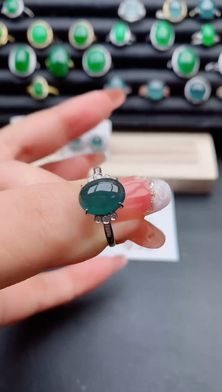 【闪购商品】翡翠戒指银S925镶嵌312312