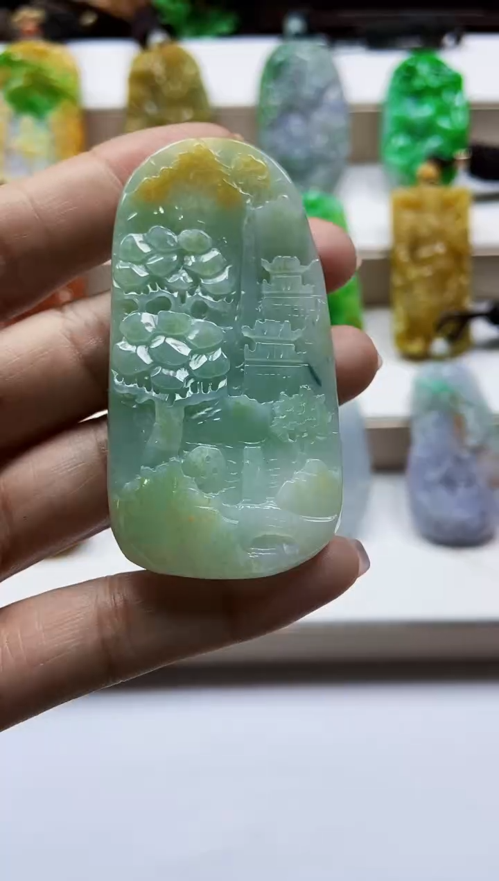 颈饰未镶嵌翡翠翡翠A货