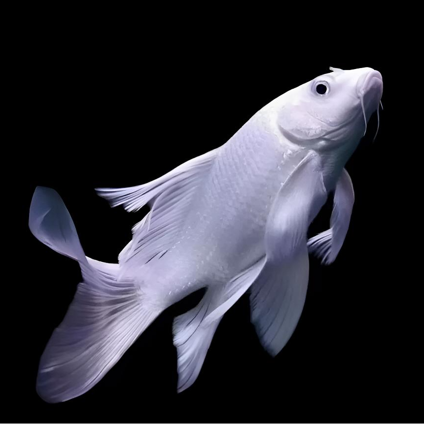 L .自改链接——纯种蝴蝶鲤石膏白精品观赏鱼