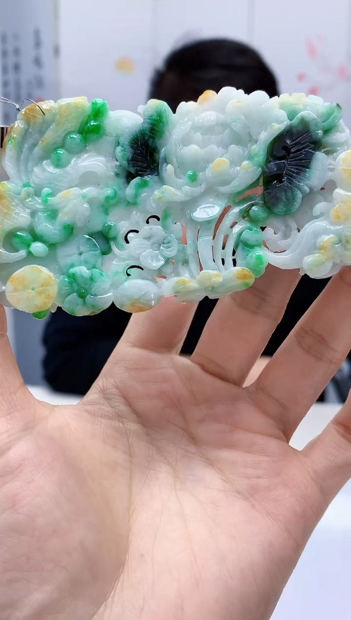 【闪购商品】定制翡翠未镶嵌4925lr-毛货挂件13