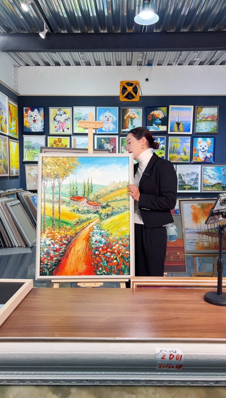 【闪购商品】油画16号 60*80 花路-手绘油画