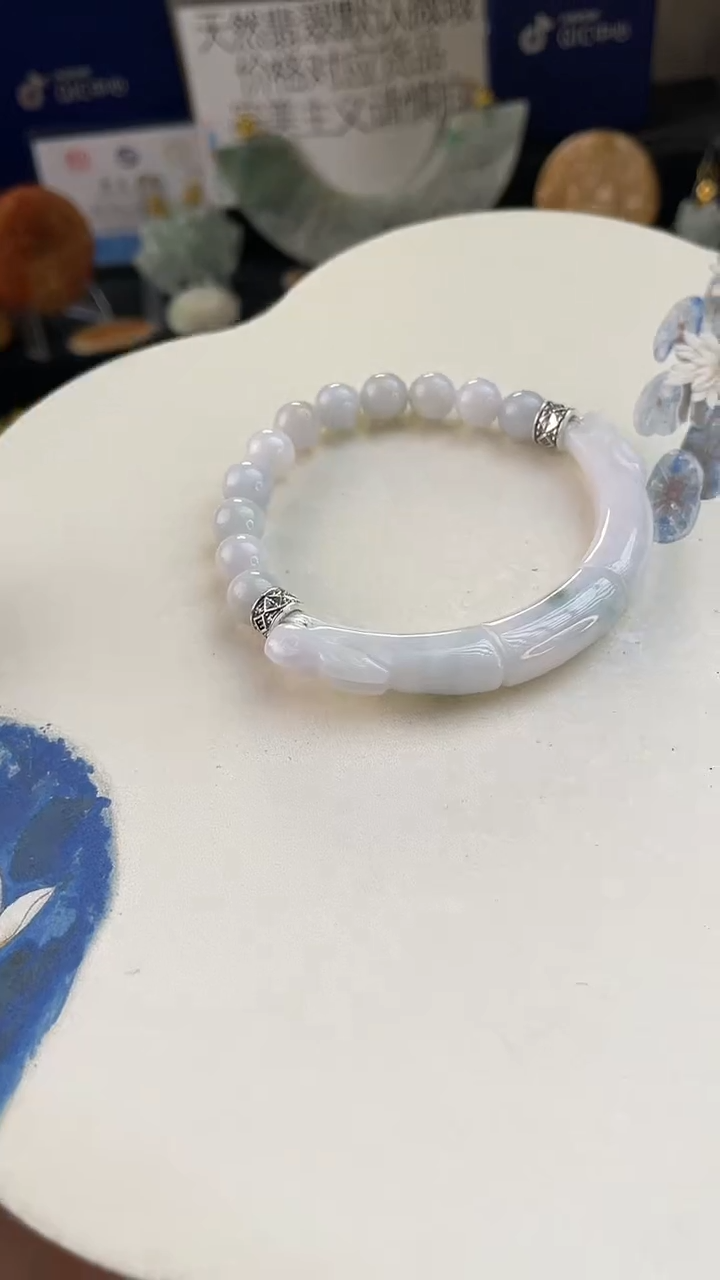 未镶嵌手链翡翠手工定制默认微瑕播介绍为准