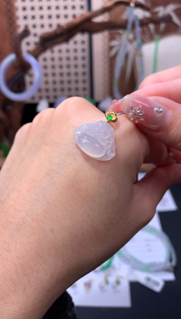 18K金镶嵌定制翡翠48小时鉴赏期 退货不扣服务费