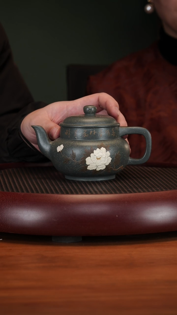 【闪购商品】紫砂茶壶2105QYJ玉樽雪花绿泥3000cc