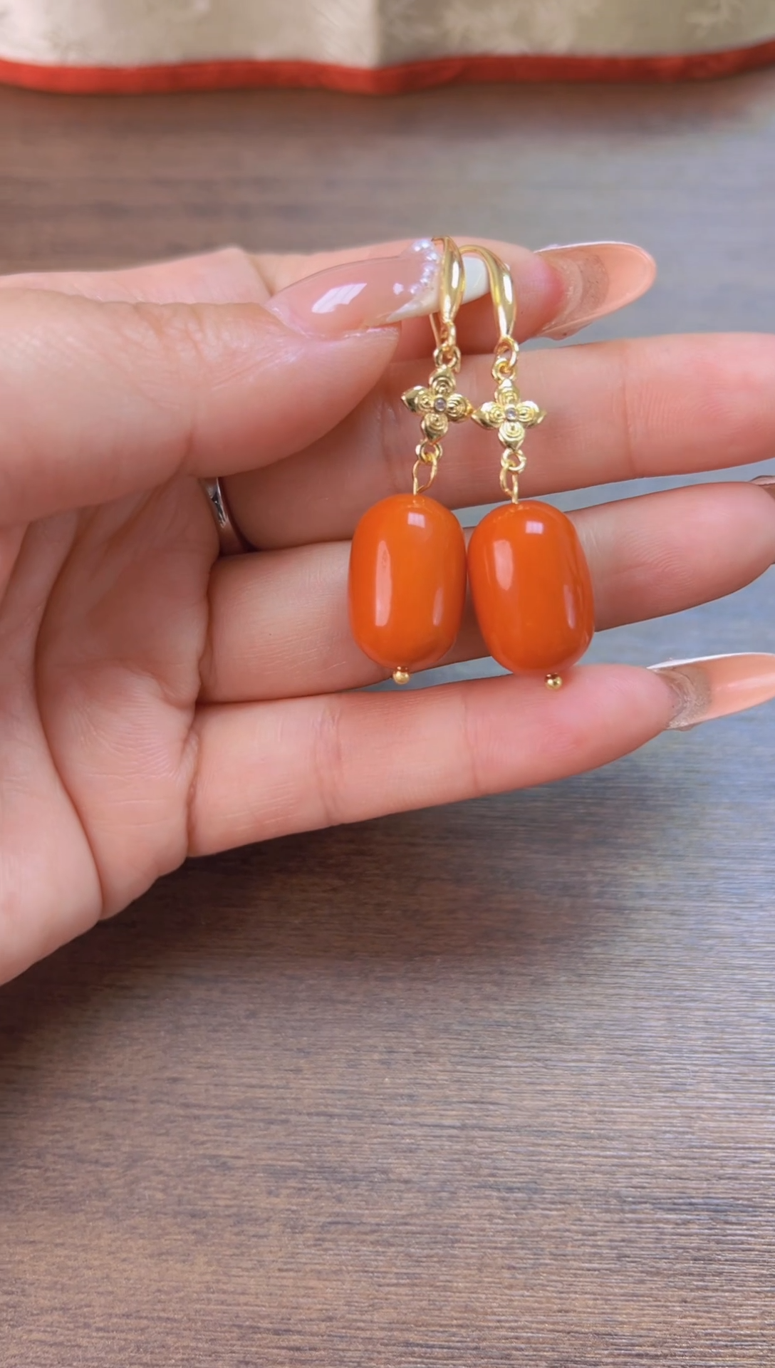 合金蜜蜡耳饰耳饰ZX3132S