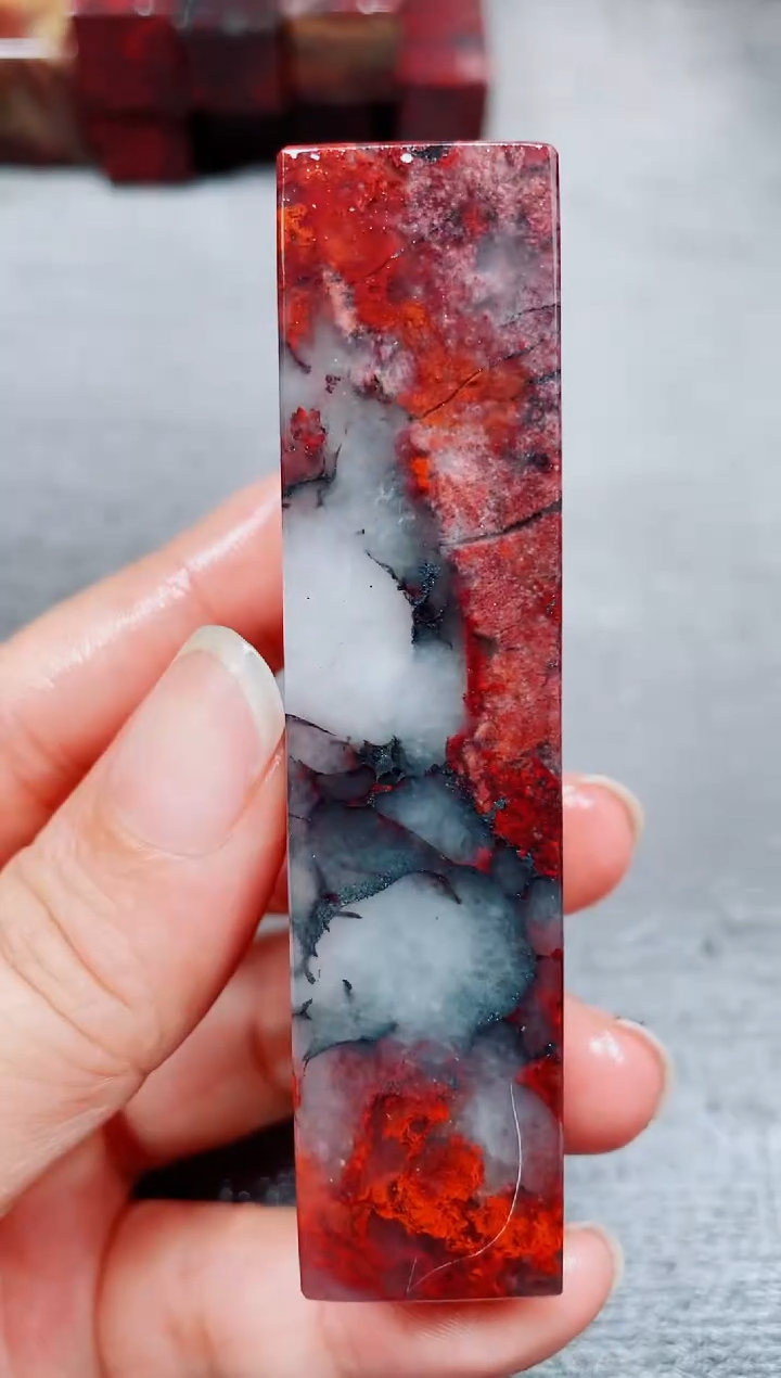 玉桂林鸡血玉素章--15