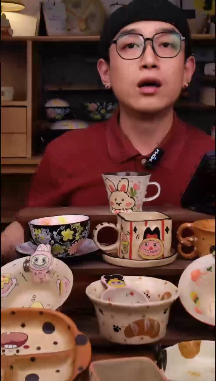 杯子景德镇可爱设计师款陶瓷