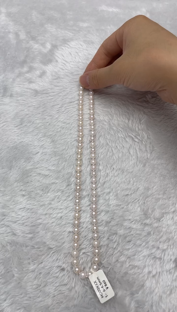 项链银S925镶嵌海水珍珠AK6-6.5mm