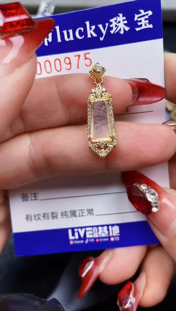 【闪购商品】翡翠颈饰银S925镶嵌0975