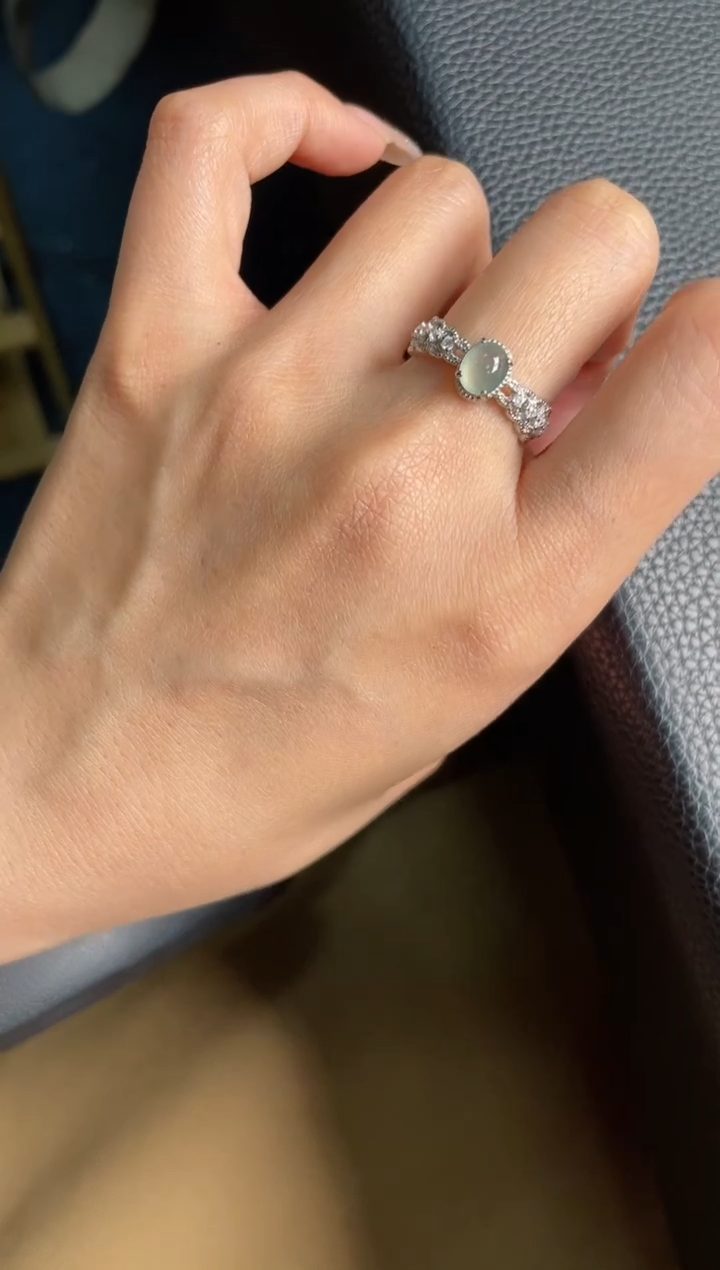 【闪购商品】翡翠戒指银S925镶嵌1111111111