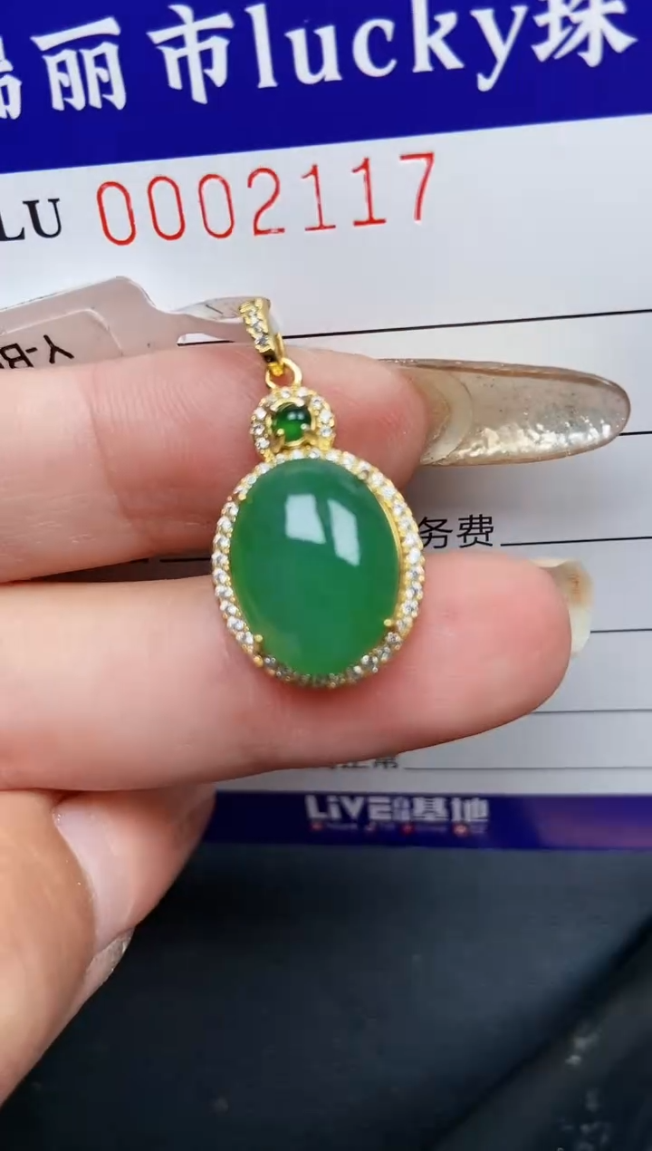 【闪购商品】翡翠颈饰银S925镶嵌2117