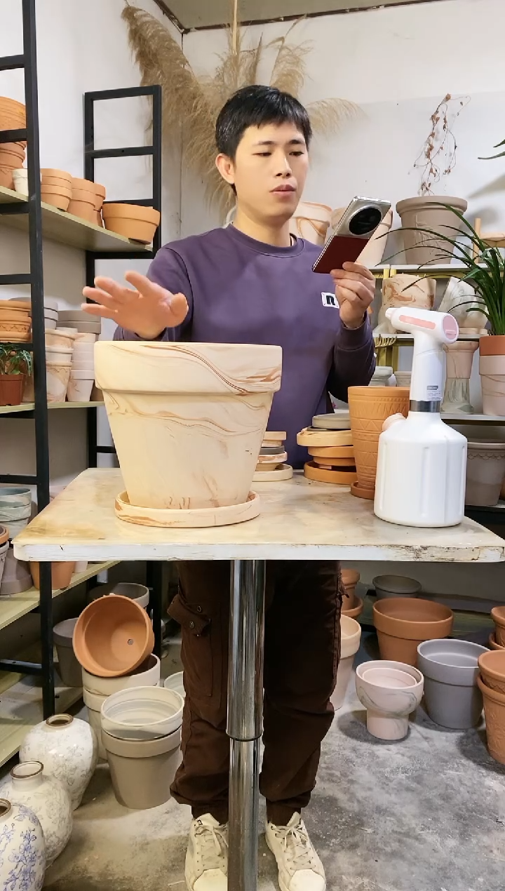 【闪购商品】陶25*23玛奇朵 1盆1托