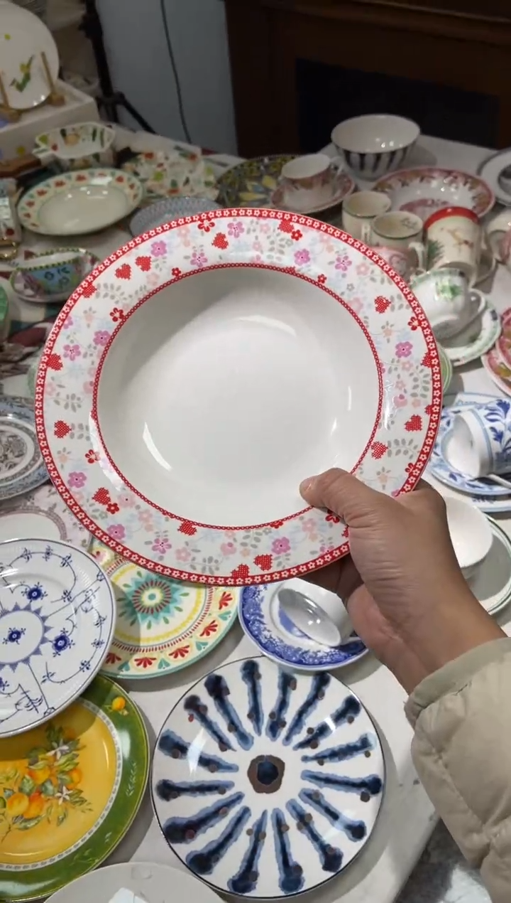 【闪购商品】瓷片CC788陶瓷没有完美无瑕陶瓷1个汤盘