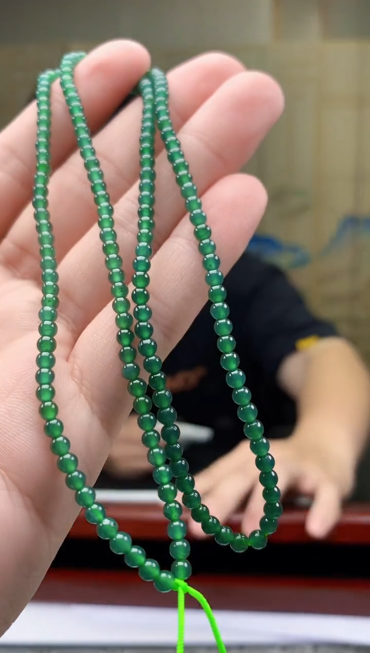 【闪购商品】定制翡翠未镶嵌4688bb-毛货珠链58