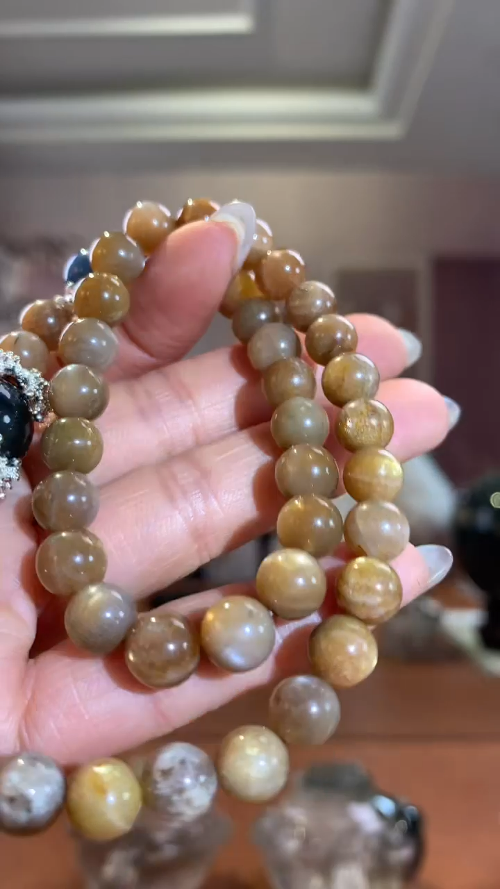 【闪购商品】水晶手串未镶嵌金太阳双圈手串