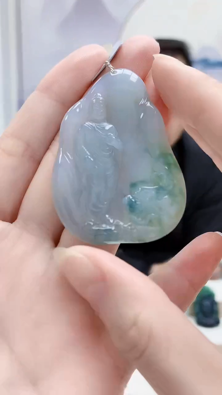 未镶嵌定制翡翠4957ry-毛货挂件