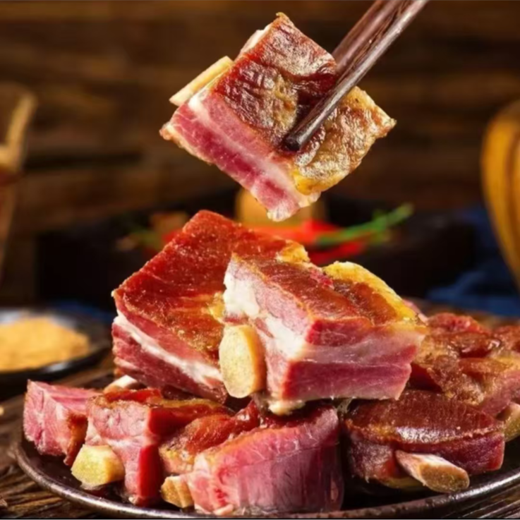 买2斤送1斤农家腊排骨   柴火烟熏腊肉 hl-a