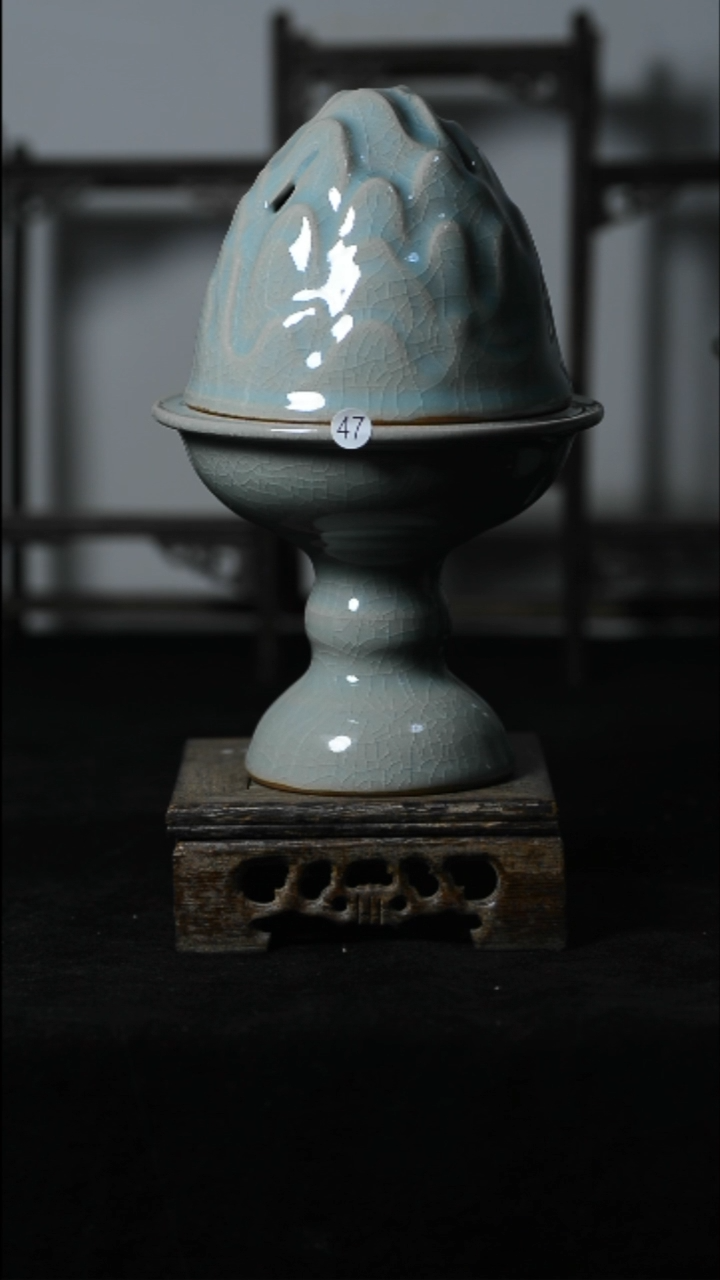 瓷47号博山炉微瑕清凉寺汝瓷