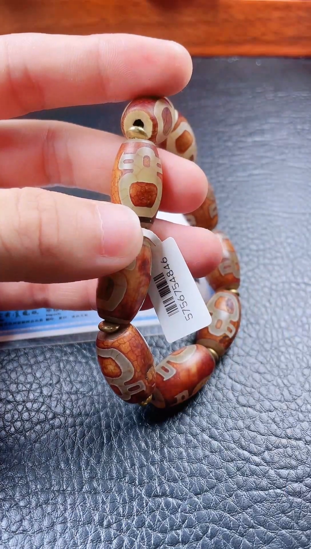玛瑙/玉髓手串未镶嵌财神珠桶珠