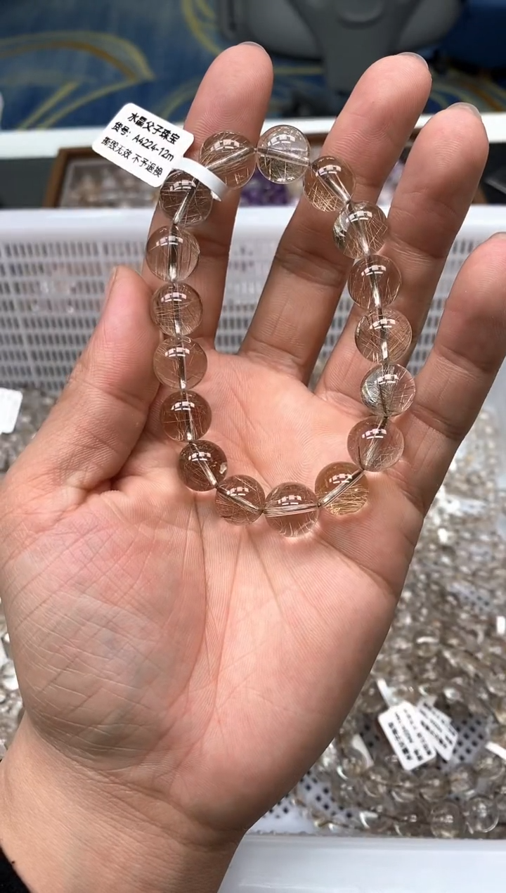 未镶嵌手串水晶吴*楠9银发晶12mm