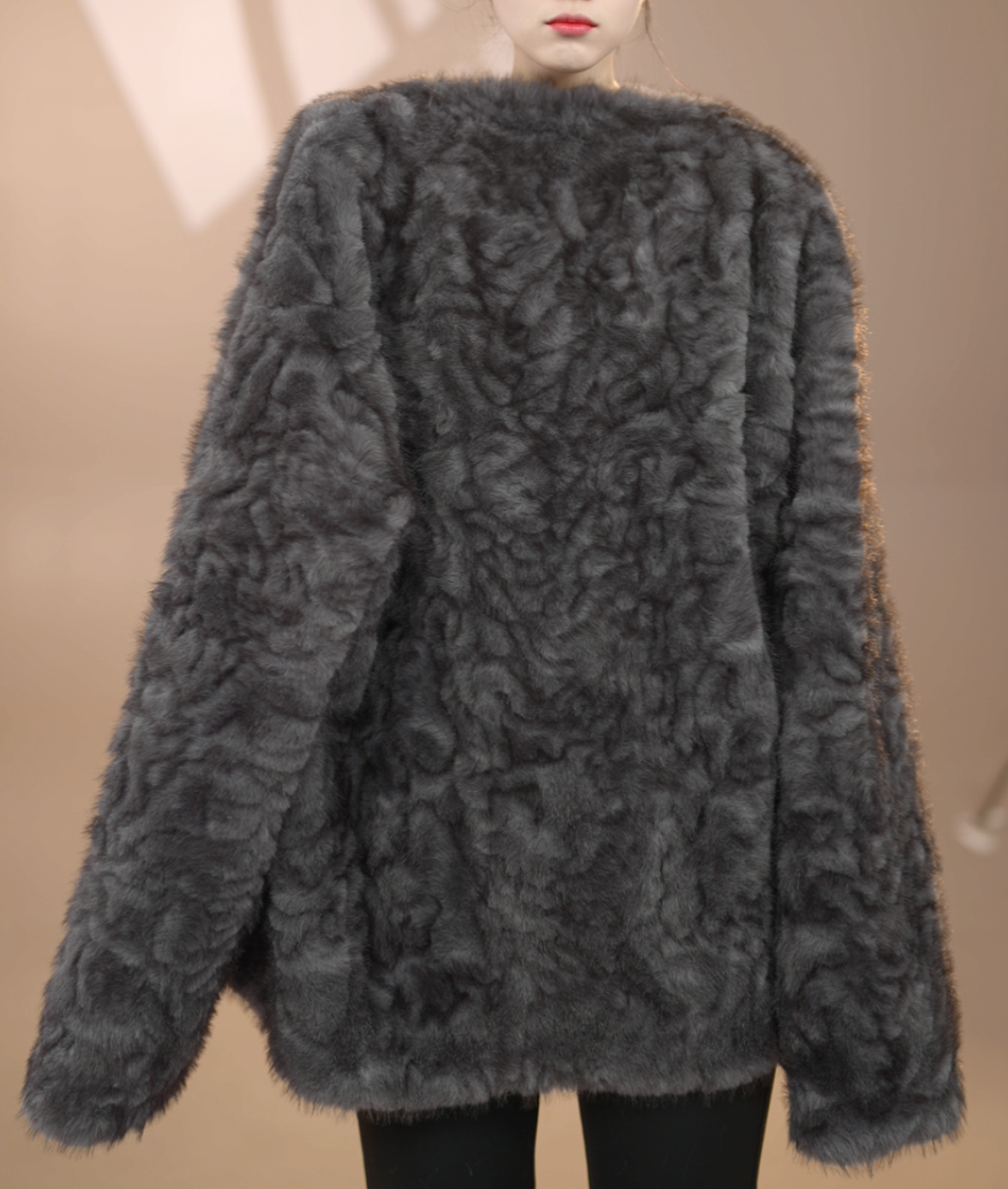 时尚轻奢高级感短外套2025冬季新款气质百搭保暖上衣-3847-灰