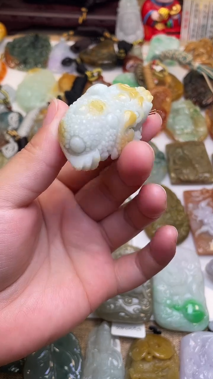 颈饰未镶嵌翡翠金蟾