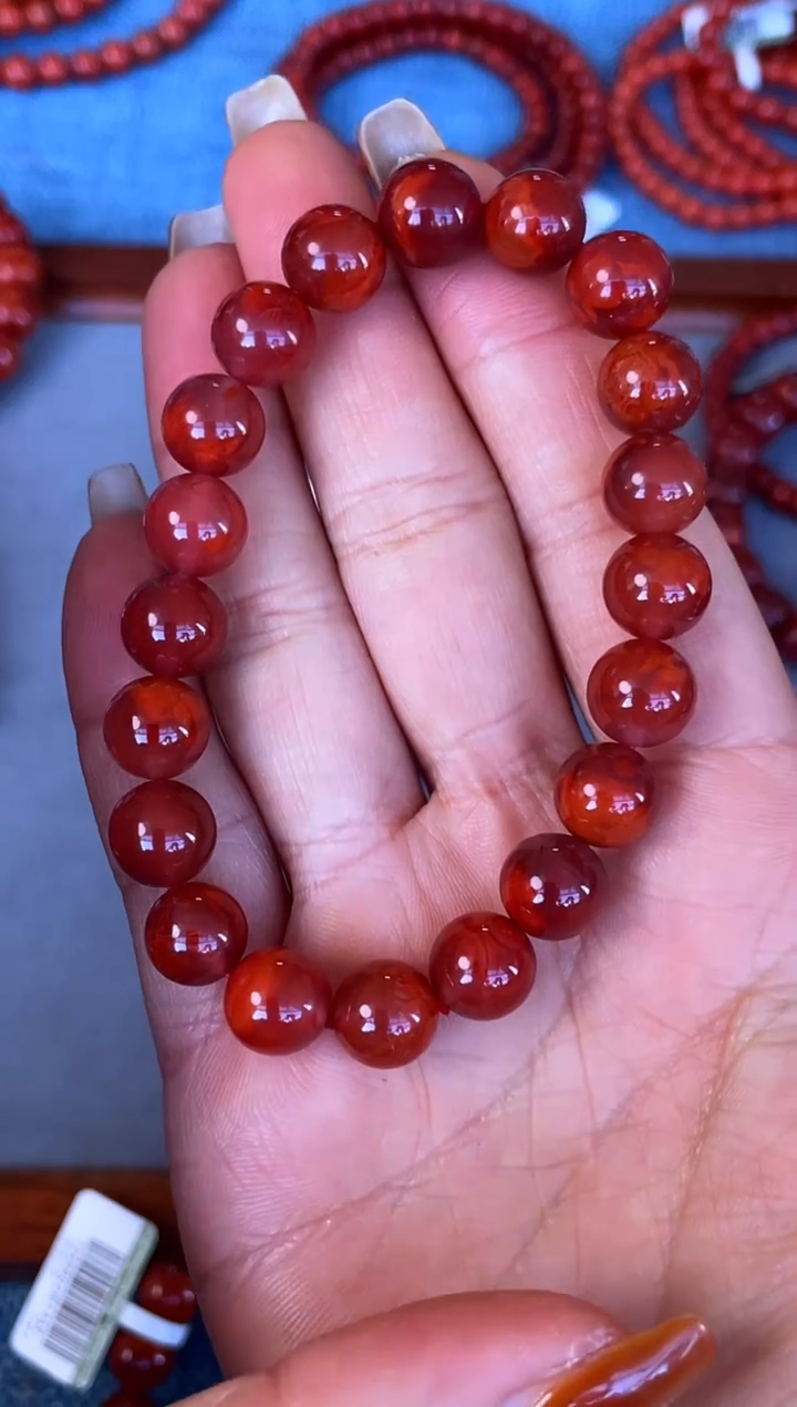 未镶嵌手串南红玛瑙N49凉山瓦西料单圈