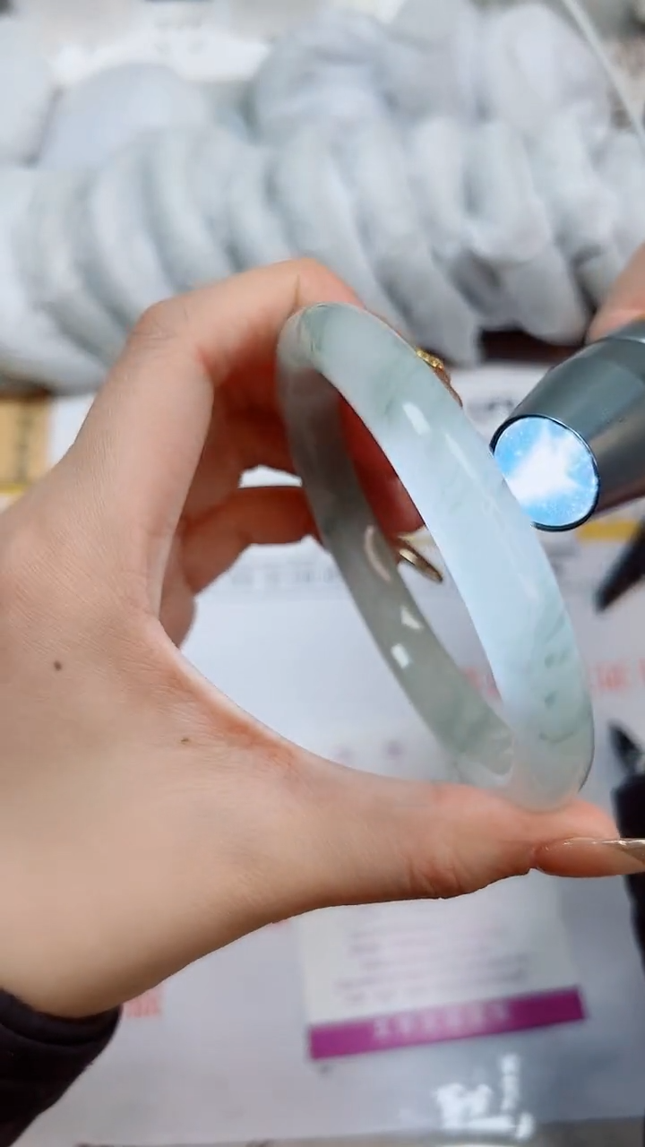 【闪购商品】石英质玉手镯合金K219-64.5