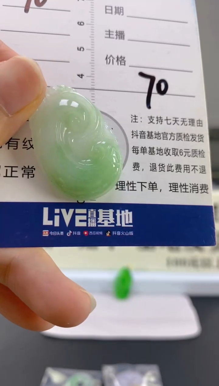 【闪购商品】翡翠颈饰18K金镶嵌天然A货翡翠