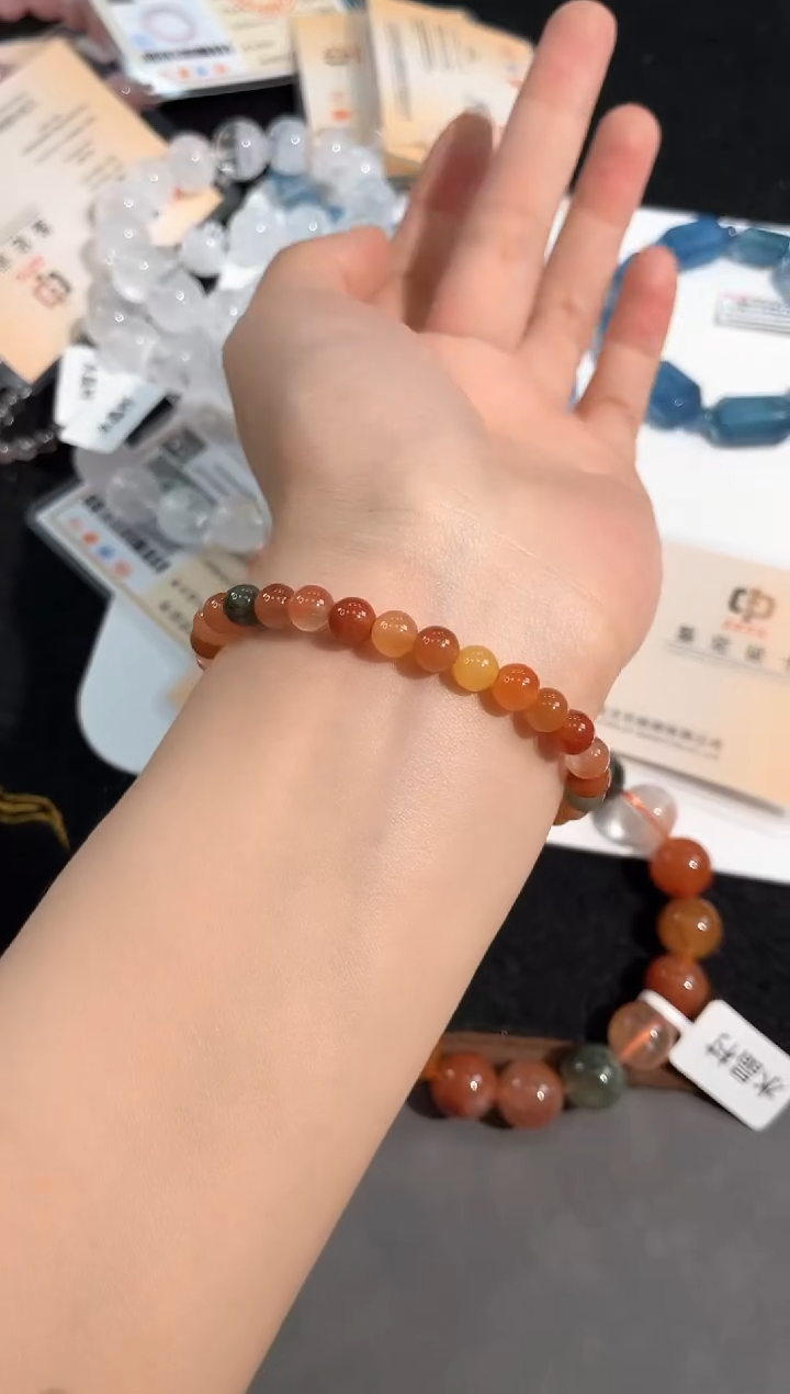 【闪购商品】水晶手链未镶嵌77号福禄寿兔毛单圈6mm