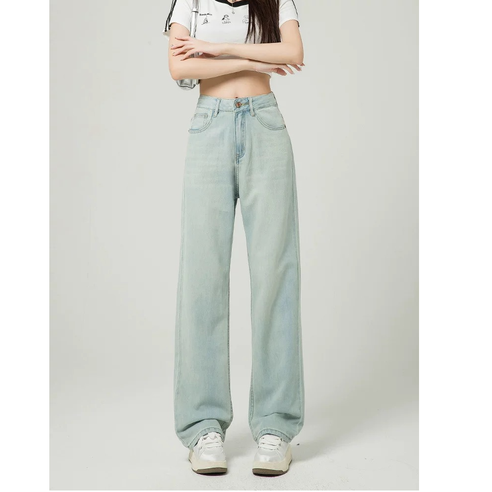 2025春秋新款时尚设计感小个子拖地裤女高个子垂感显瘦直筒阔腿裤