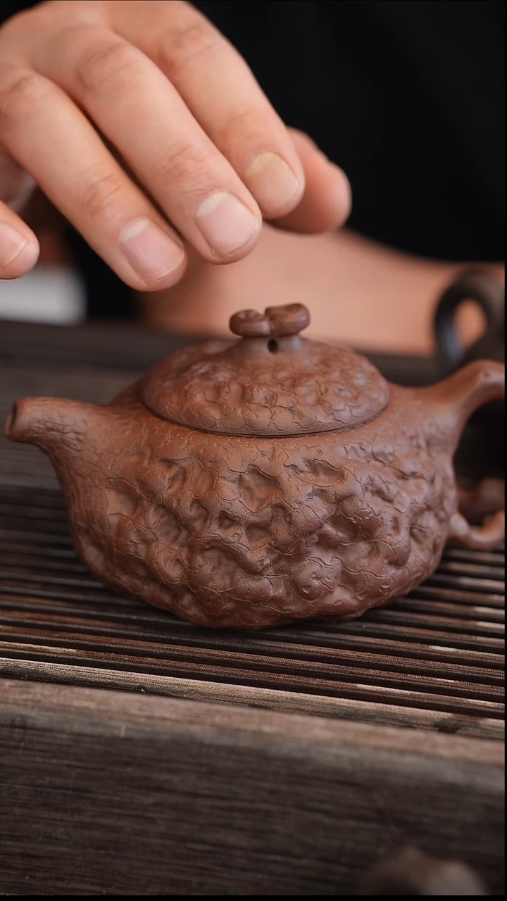 茶壶紫砂供春 变色龙 270cc