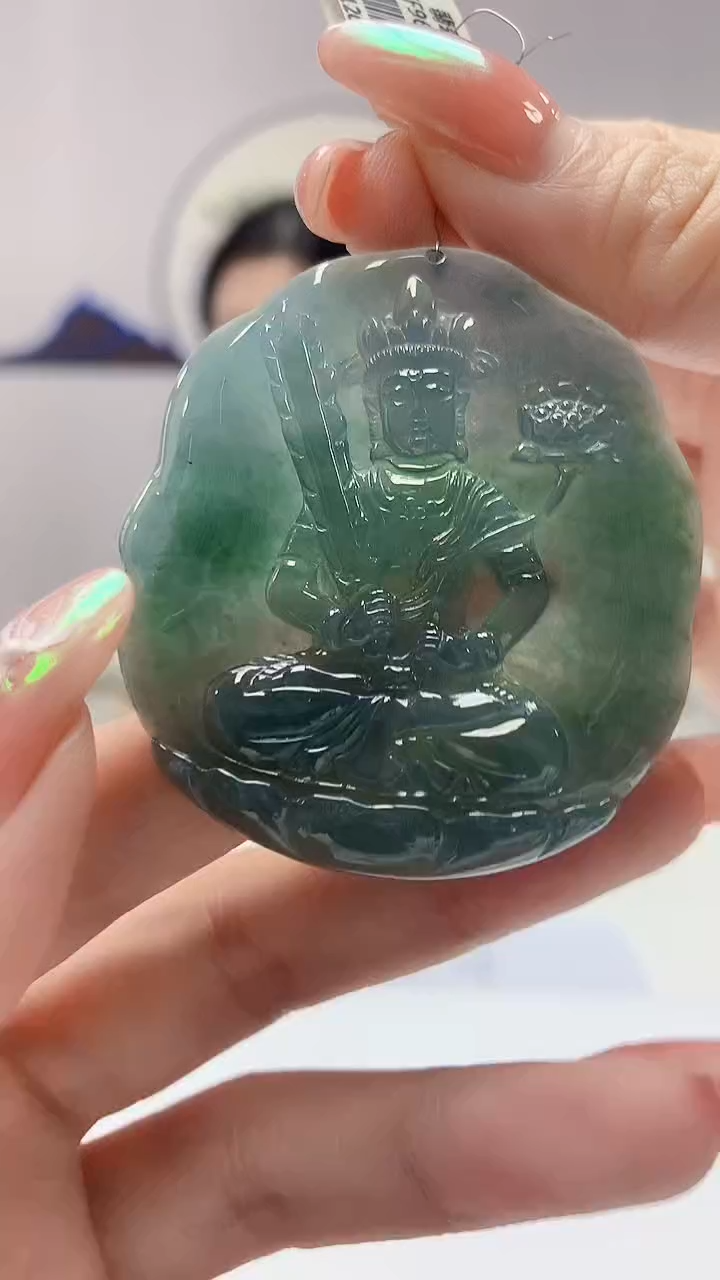 【闪购商品】定制翡翠未镶嵌0405DD-毛货挂件虚空130