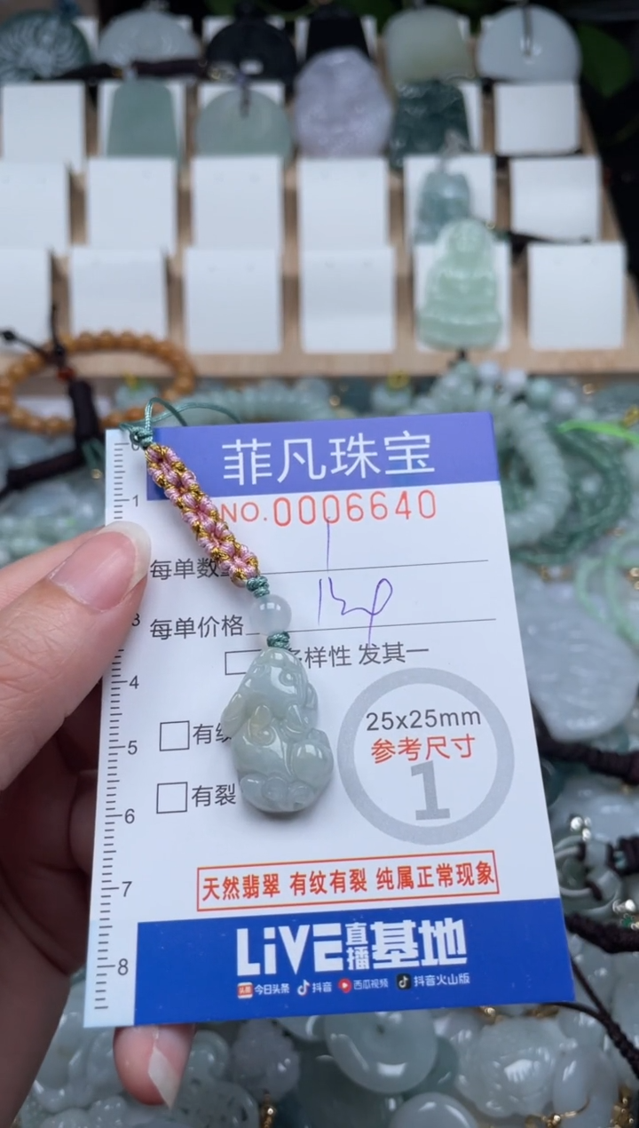 翡翠未镶嵌颈饰00..6640