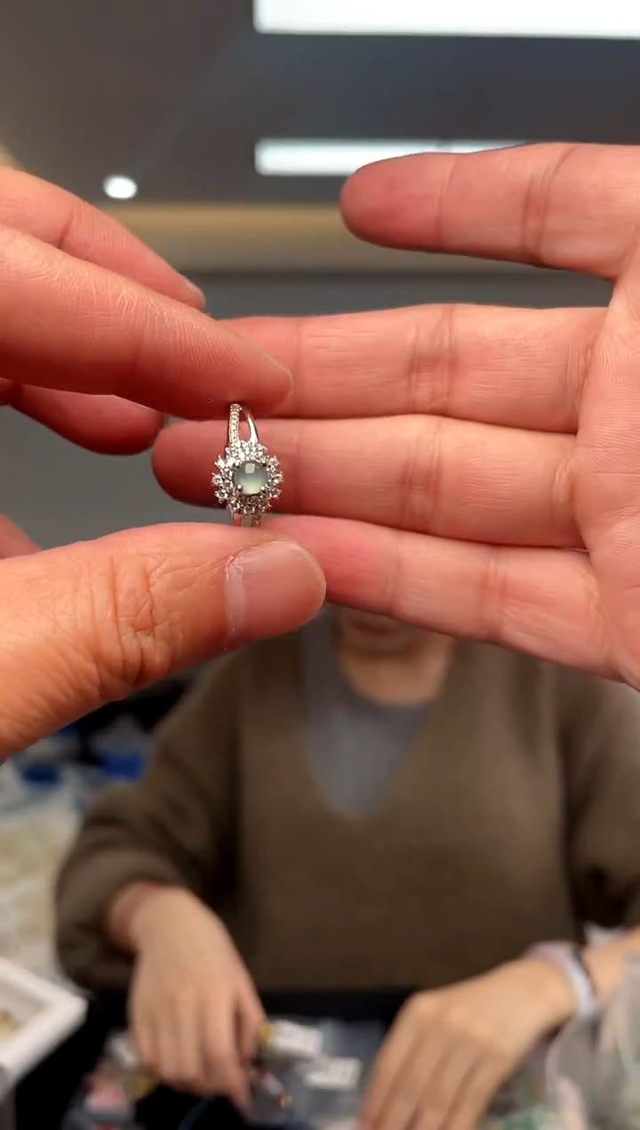 【闪购商品】翡翠戒指银S925镶嵌（多样性单个发货）