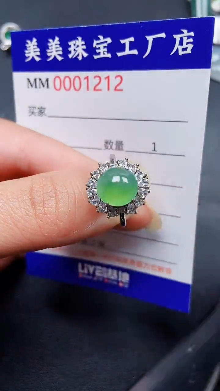 翡翠银S925镶嵌颈饰1212