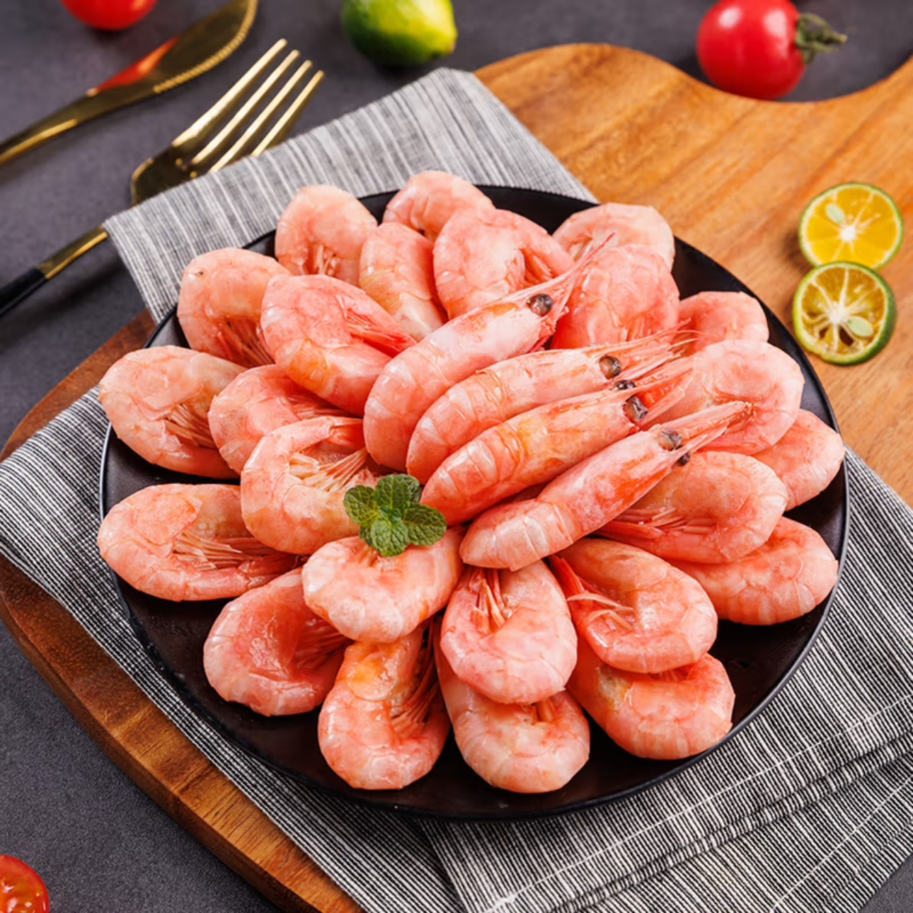 熟冻腹籽北极甜虾 净重：2斤/4斤 规格：120+