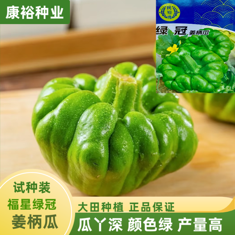 【康裕种业】绿冠姜柄瓜云南姜柄瓜种子丫丫瓜种瓜丫深产量高试种装