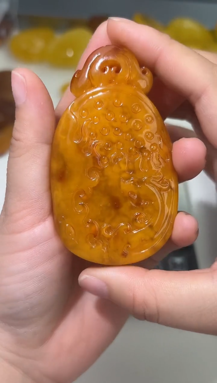 裸石琥珀未镶嵌琥珀蜜蜡吊坠