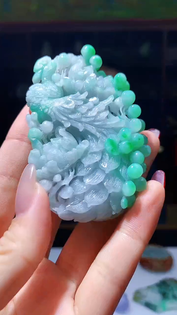 【闪购商品】定制翡翠未镶嵌1049hm-毛货挂件(赠珠链）58