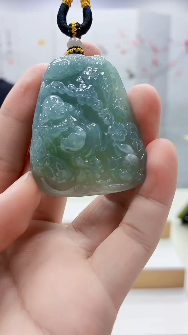 未镶嵌定制翡翠5060bb-毛货挂件41