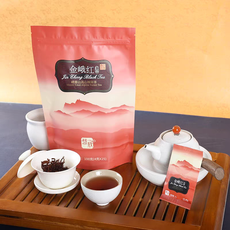 峨眉雪芽金峨红慧欣100g四川峨眉山红茶果香蜜香自饮袋装