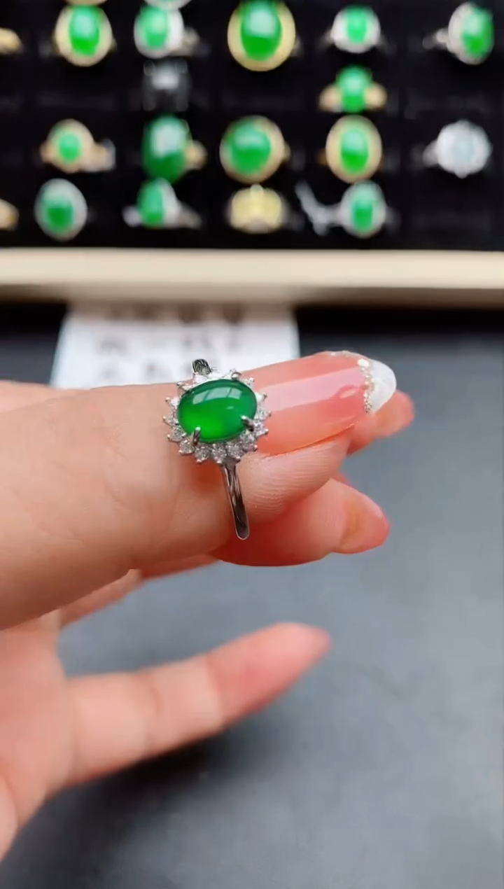 【闪购商品】翡翠戒指银S925镶嵌212121