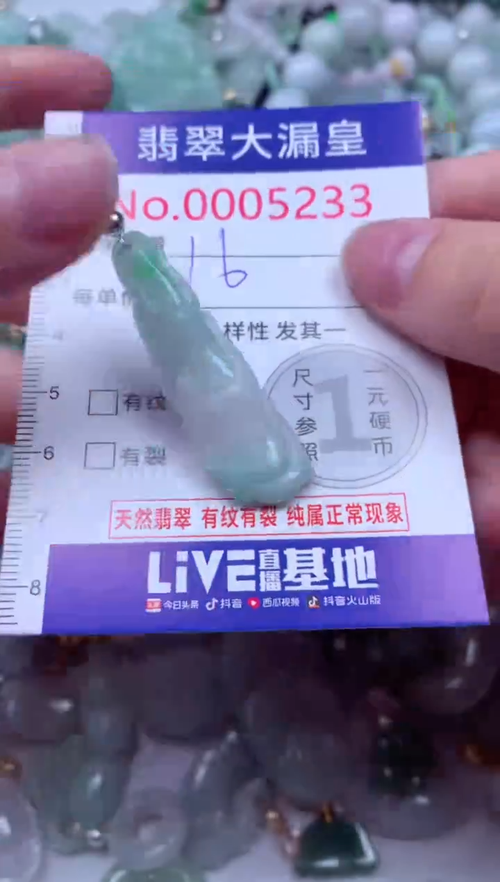 吊坠(不含链)未镶嵌翡翠5233