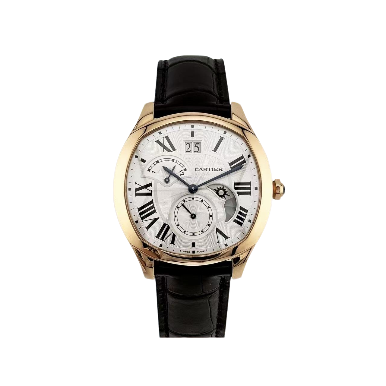 99新 Cartier/卡地亚 大卫WGNM0005 玫瑰金飞返机械男表 20年