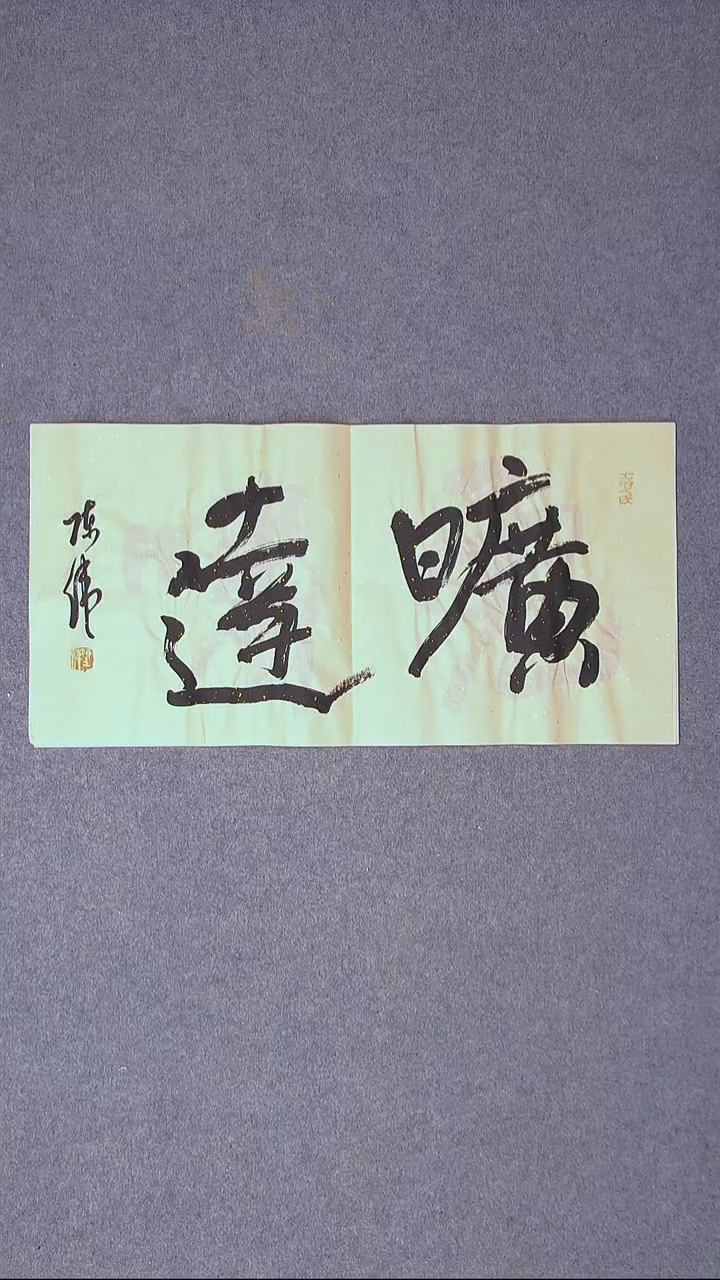 书法陈伟  湖北草书委员69*35尺寸