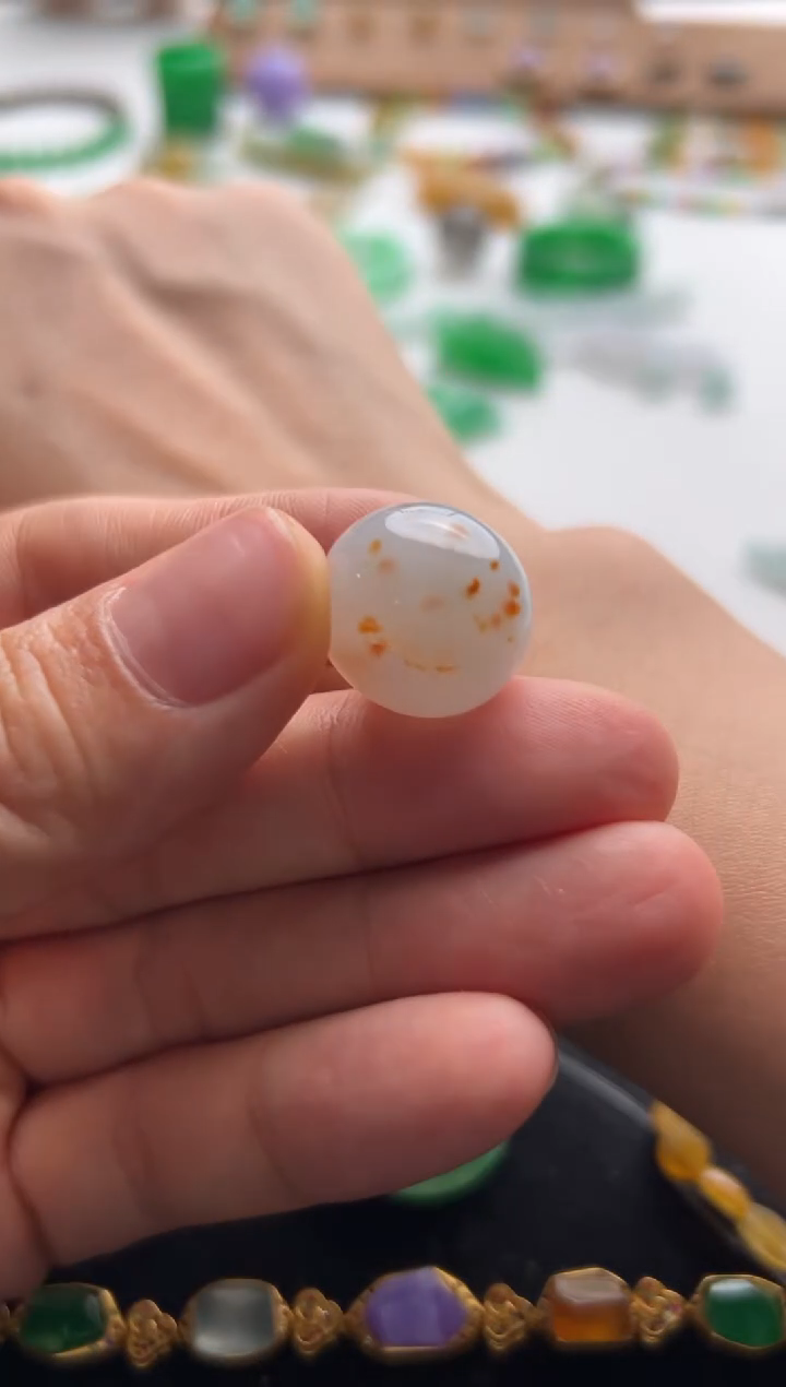 定制翡翠未镶嵌1200桂花珠