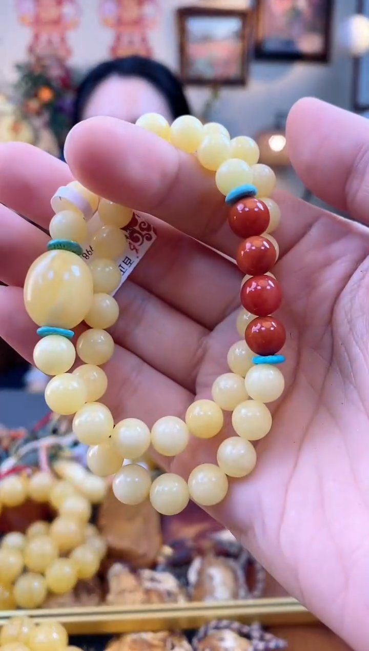 【闪购商品】琥珀手串未镶嵌手串双圈