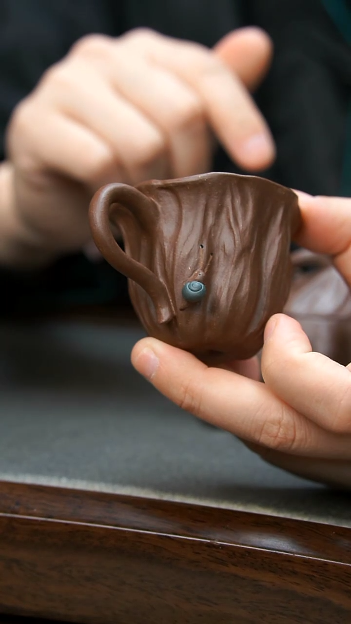 【闪购商品】紫砂茶壶紫泥蜗牛手把杯