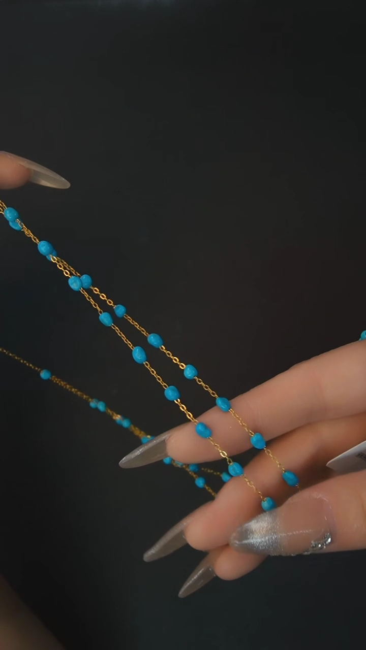 【闪购商品】绿松石项链银S925镶嵌发货一件